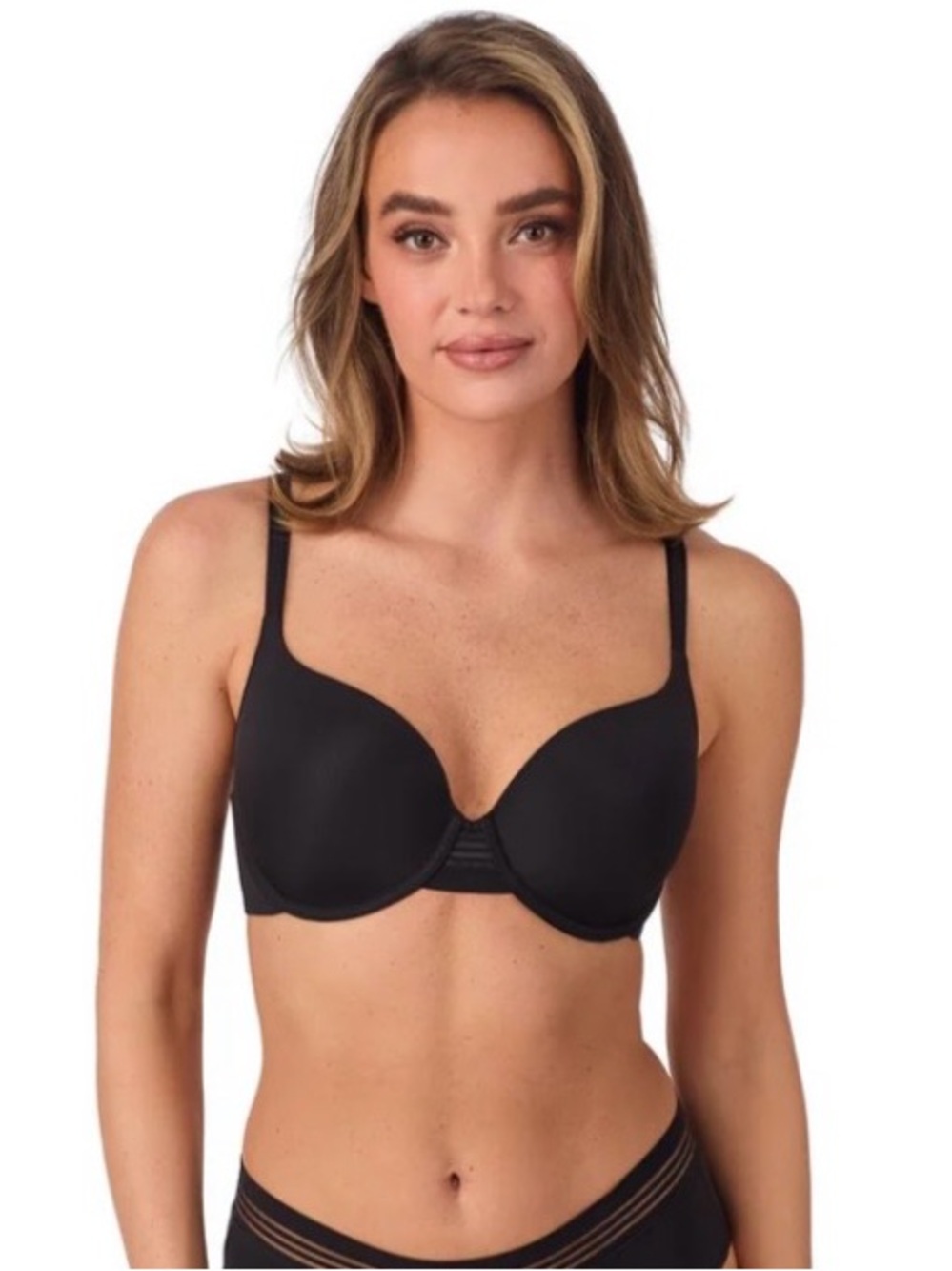 NWT Le Mystère Second Skin Back Smoother Bra | Black | 34G